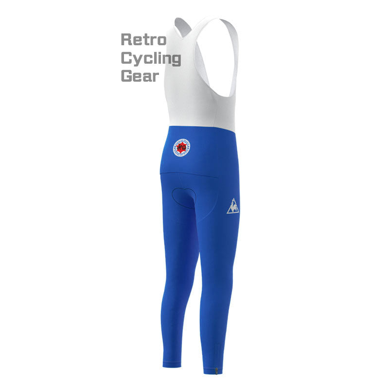 Tour de France Blue Fleece Retro Cycling Pants