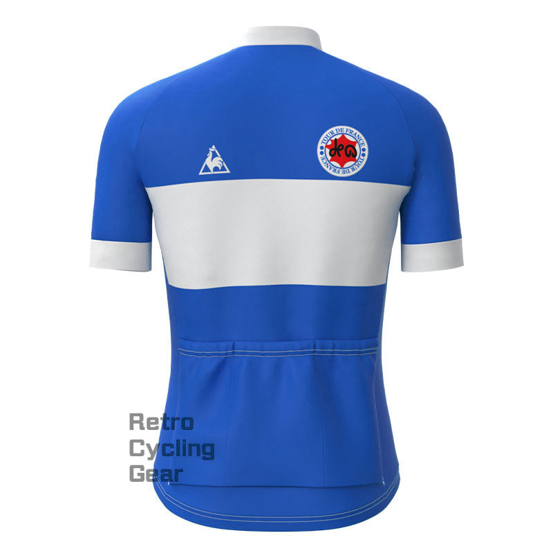 Tour de France Blue Retro Short sleeves Jersey