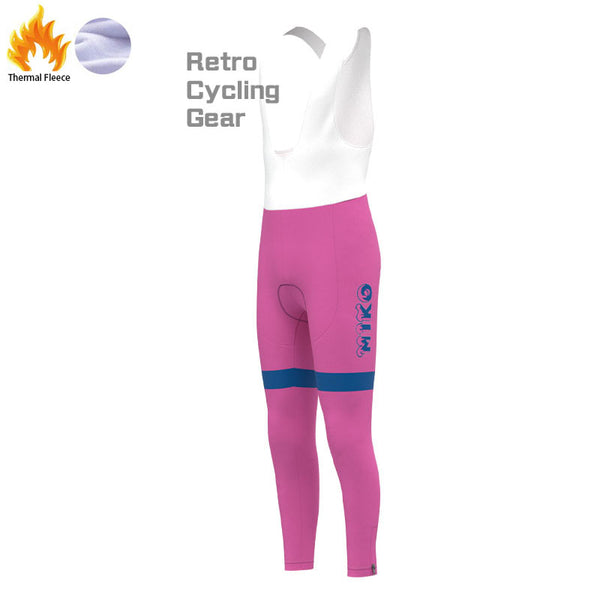 MIKO Purple Fleece Retro Cycling Pants
