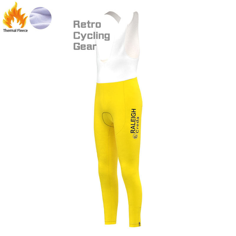 RALEIGH Yellow Fleece Retro Cycling Kits