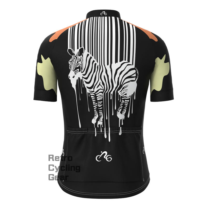 White Zebra Short Sleeves Cycling Jersey