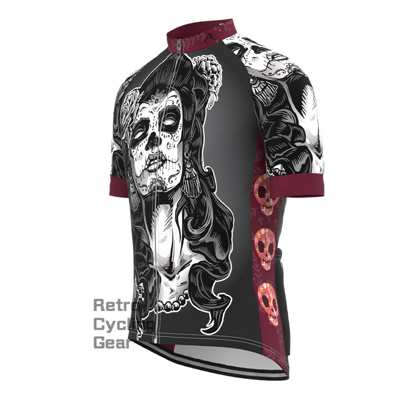 Karinlina skull Short Sleeves Cycling Jersey