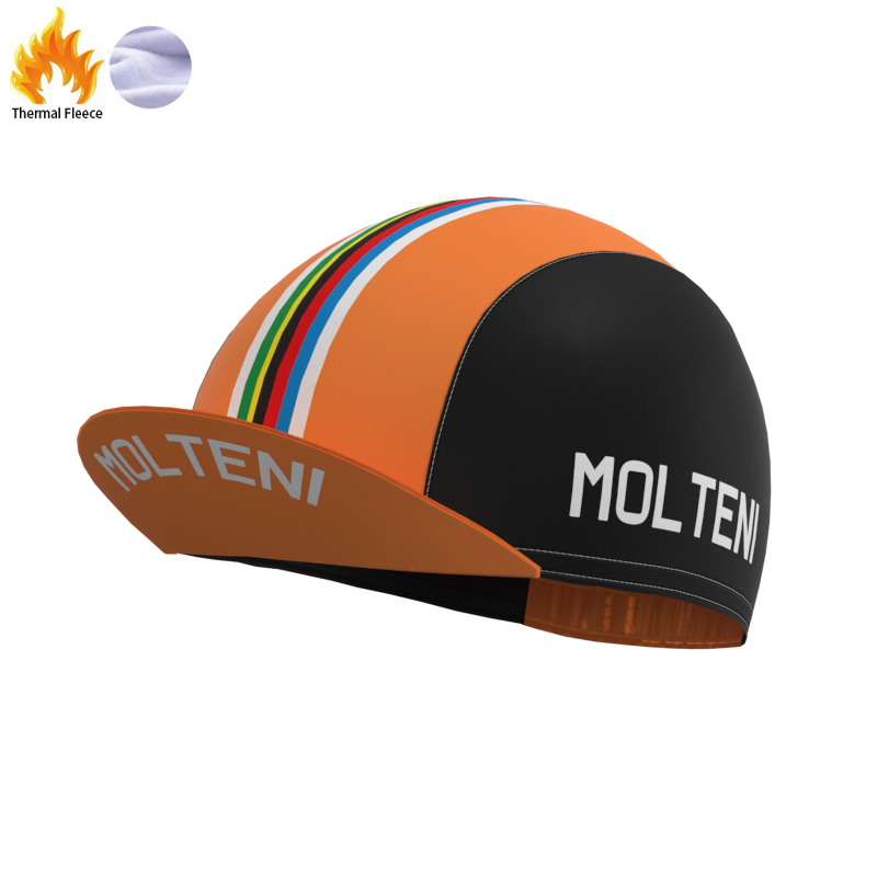 MOLTENI Orange White Retro Cycling Cap