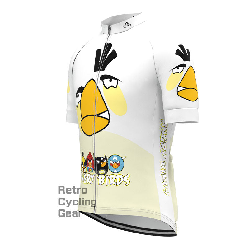 Angry Birds White Short Sleeves Cycling Jersey