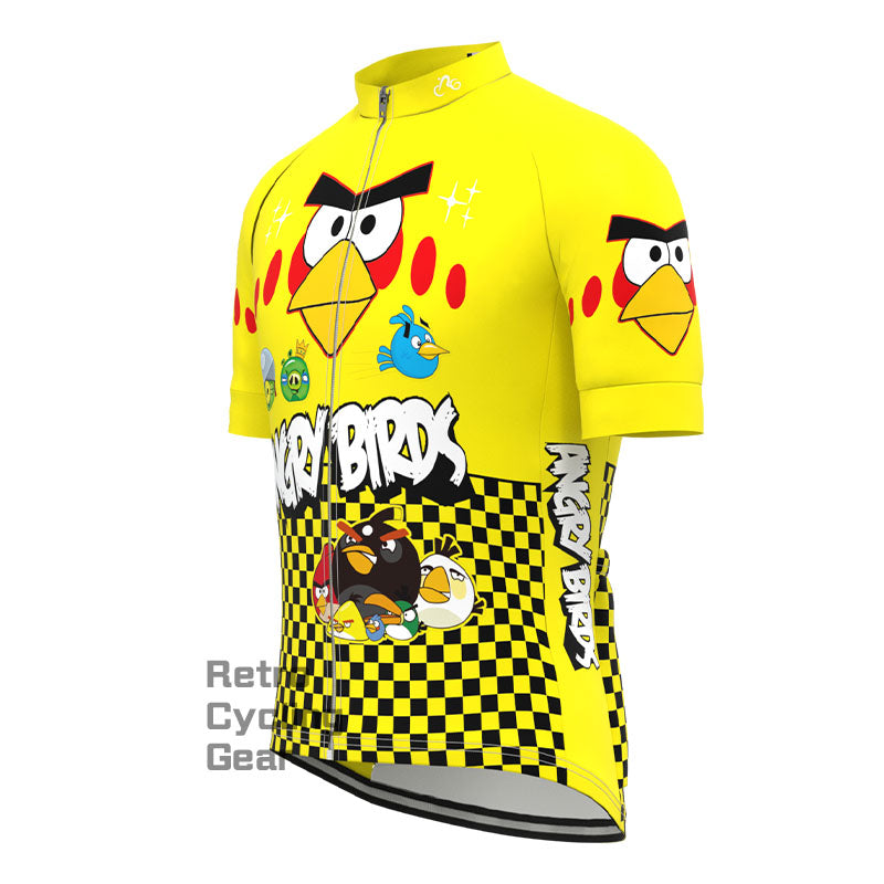Angry Birds Yellow Short Sleeves Cycling Jersey