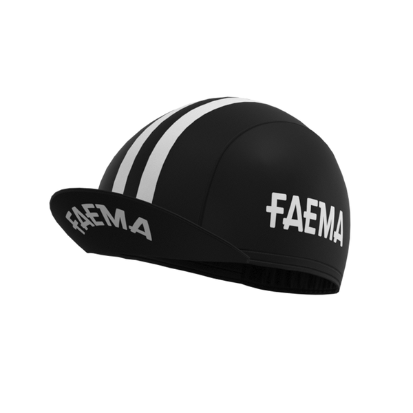 FAEMA Black Retro Cycling Cap