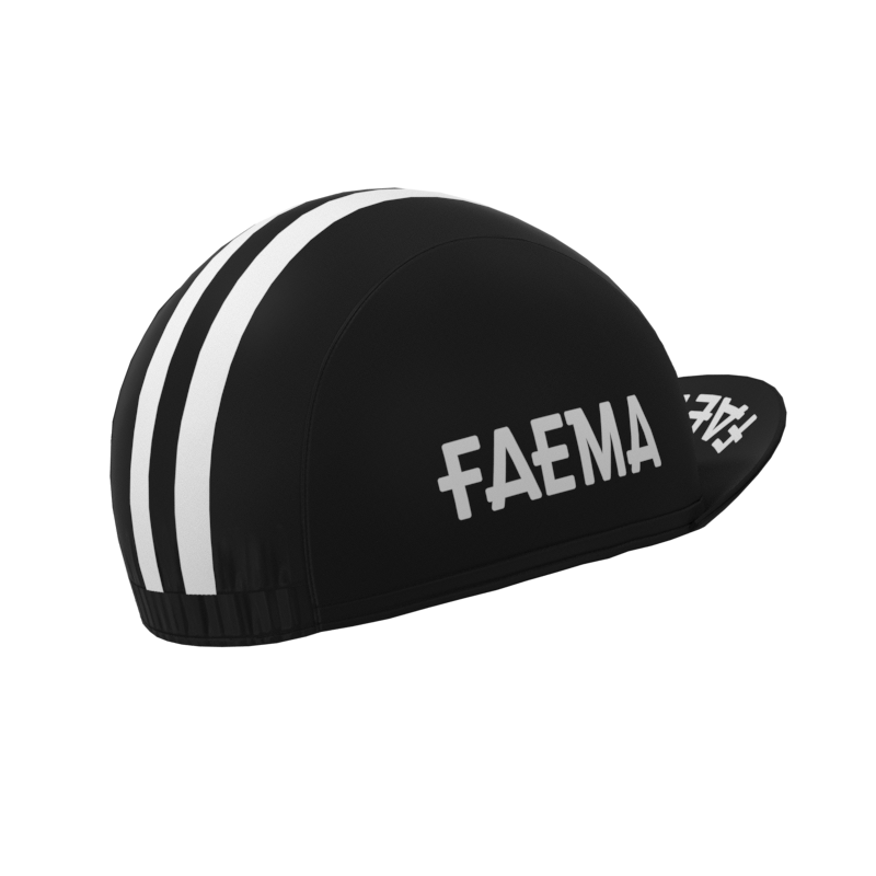 FAEMA Black Retro Cycling Cap