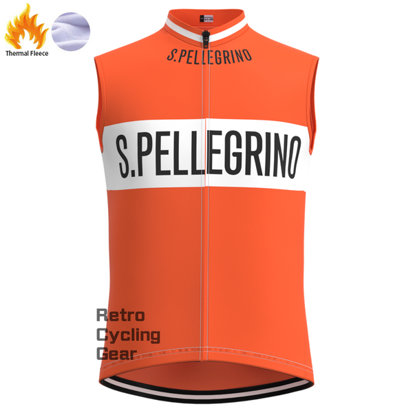 S.PELLEGRINO Fleece Retro Cycling Vest
