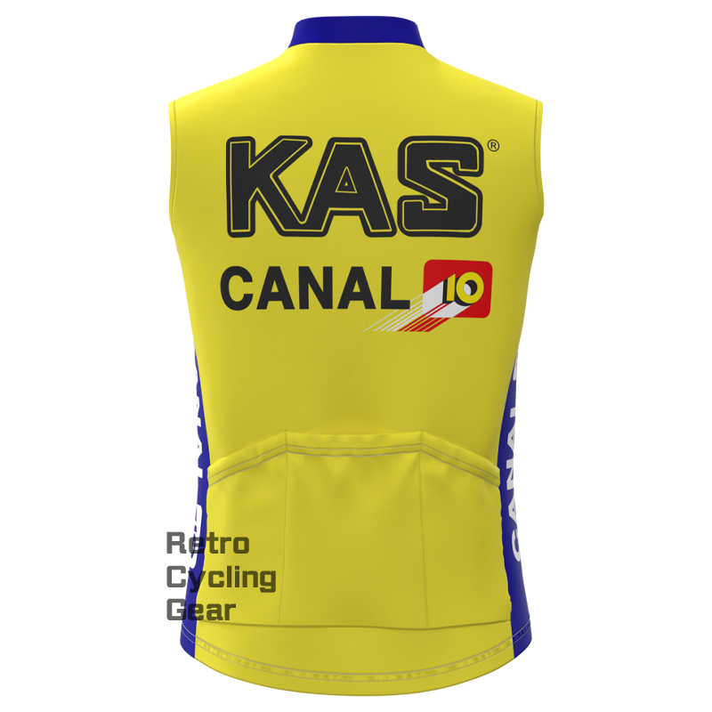 KAS Yellow Retro Cycling Vest