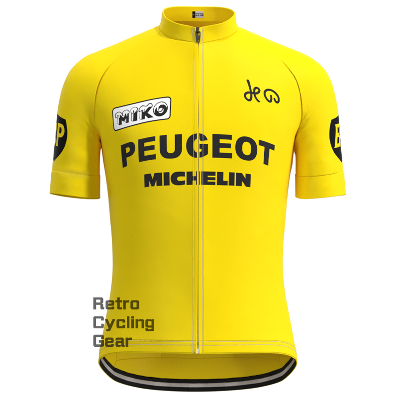 Peugeot Yellow 2 Retro Kurzarm-Fahrradset