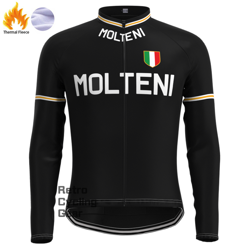 MOLTENI Black Fleece Retro Cycling Kits