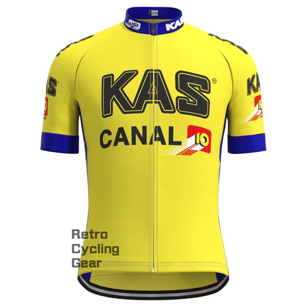 KAS Yellow Retro Short sleeves Jersey