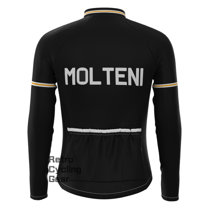 MOLTENI Black Retro Long Sleeves Jersey