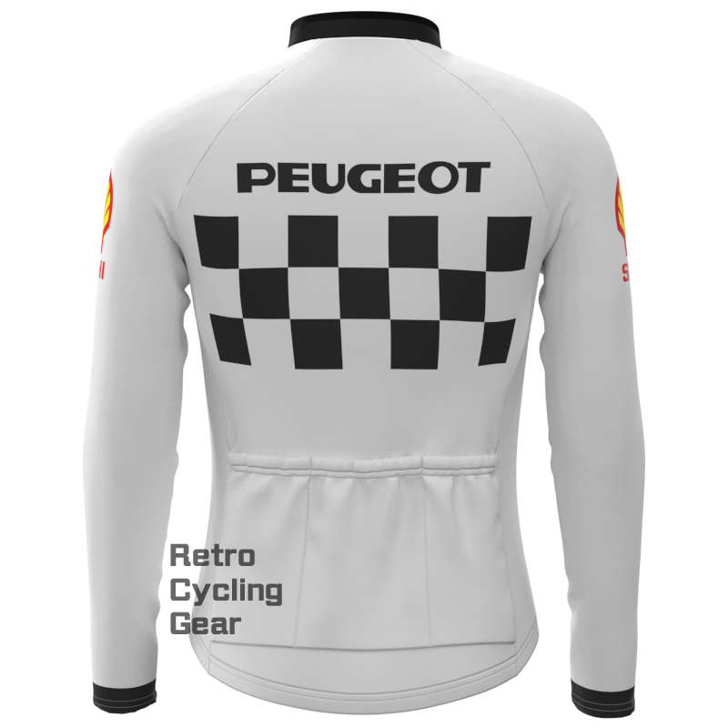 PEUGEOT White Fleece Retro Cycling Kits