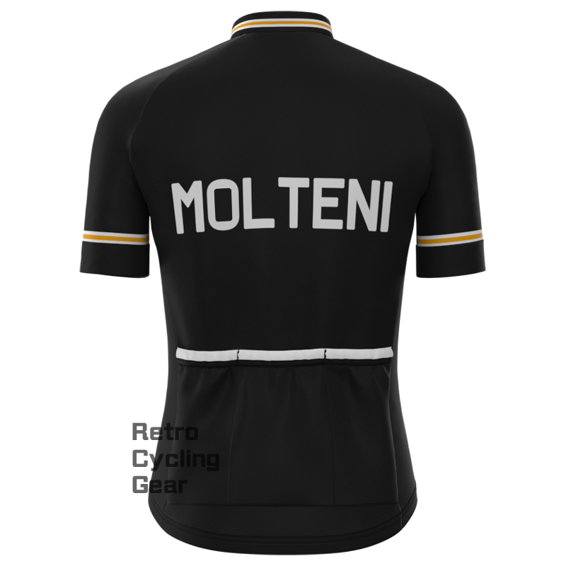 MOLTENI Black Retro Short Sleeve Cycling Kit