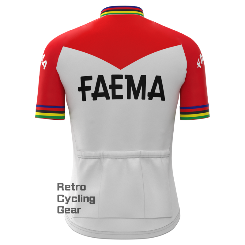 FAEMA White Retro Short sleeves Jersey