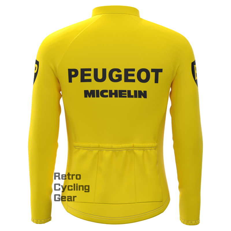 Peugeot Yellow 2 Retro Long Sleeves Jersey