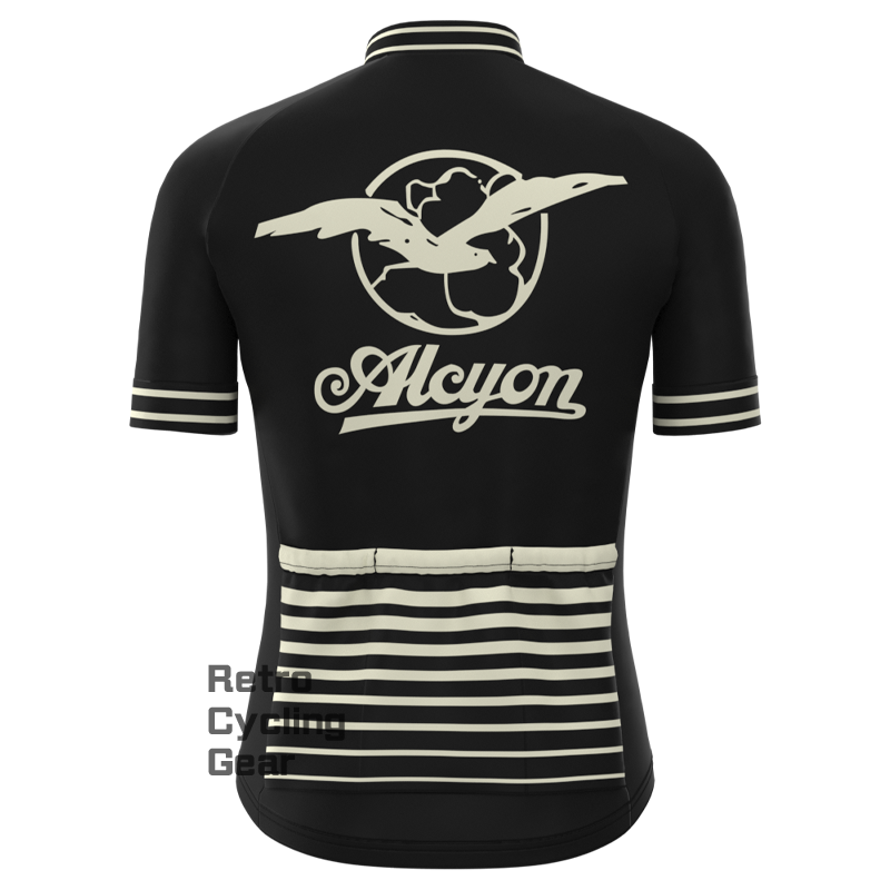 Paris Roubaix Schwarzes Retro-Kurzarm-Radsport-Set