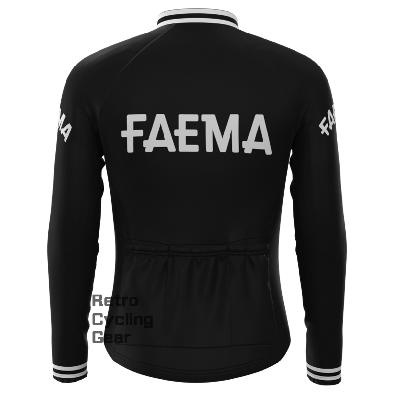 FAEMA Retro-Radsport-Sets aus schwarzem Fleece