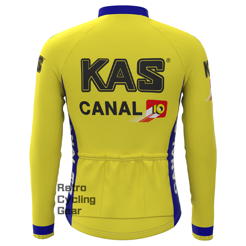 KAS Yellow Retro Long Sleeve Cycling Kit