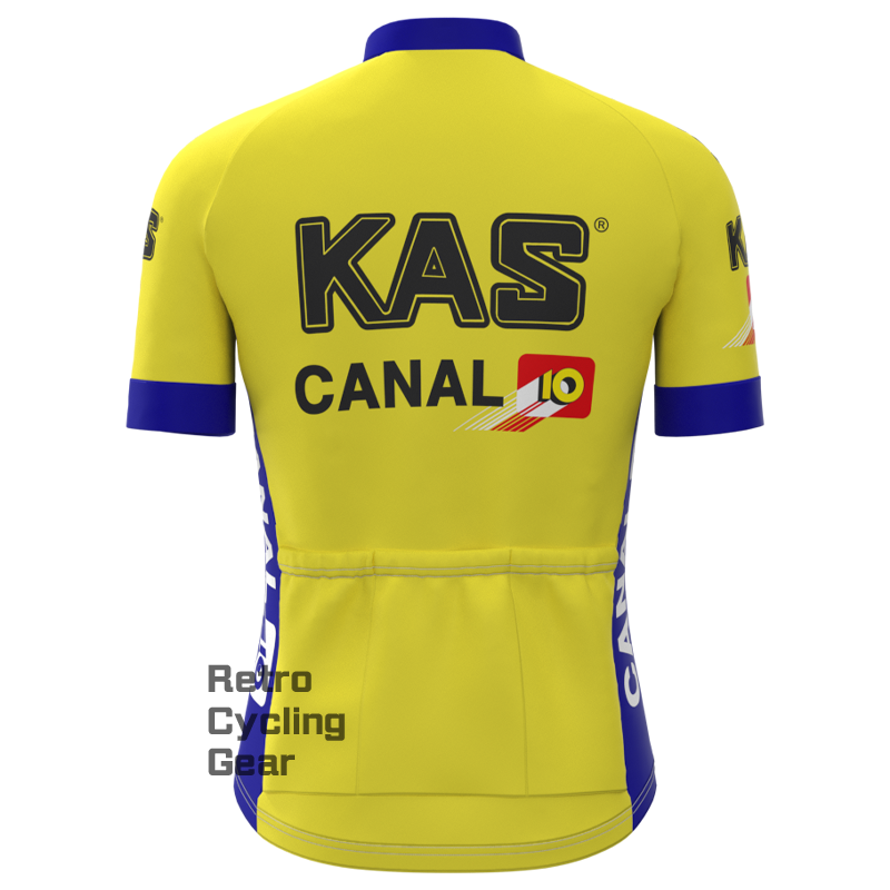 KAS Yellow Retro Short sleeves Jersey