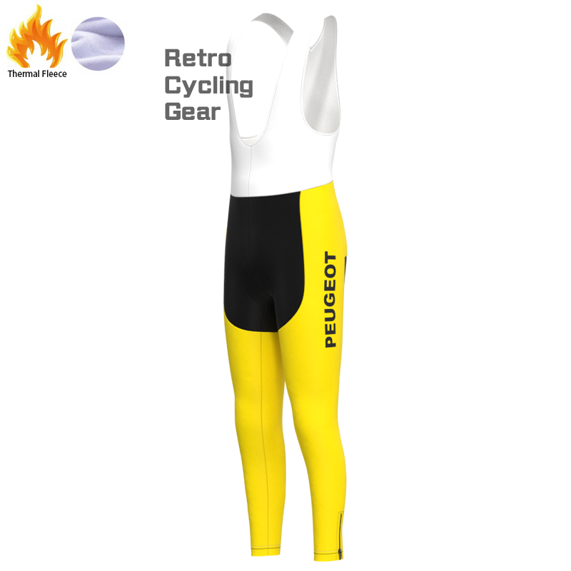 Peugeot Yellow 2 Fleece Retro Cycling Kits