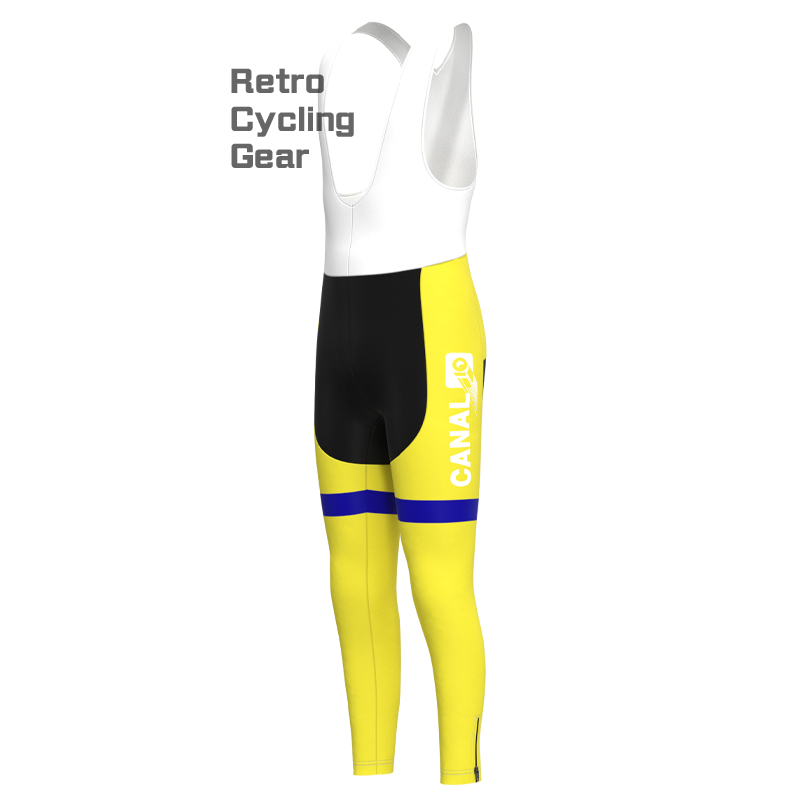 KAS Yellow Retro Long Sleeve Cycling Kit