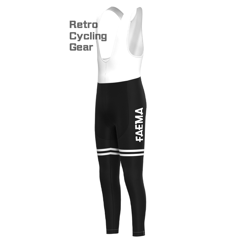 FAEMA Black Retro Long Sleeve Cycling Kit