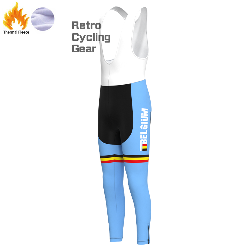 BELGIUM Fleece Retro Cycling Pants