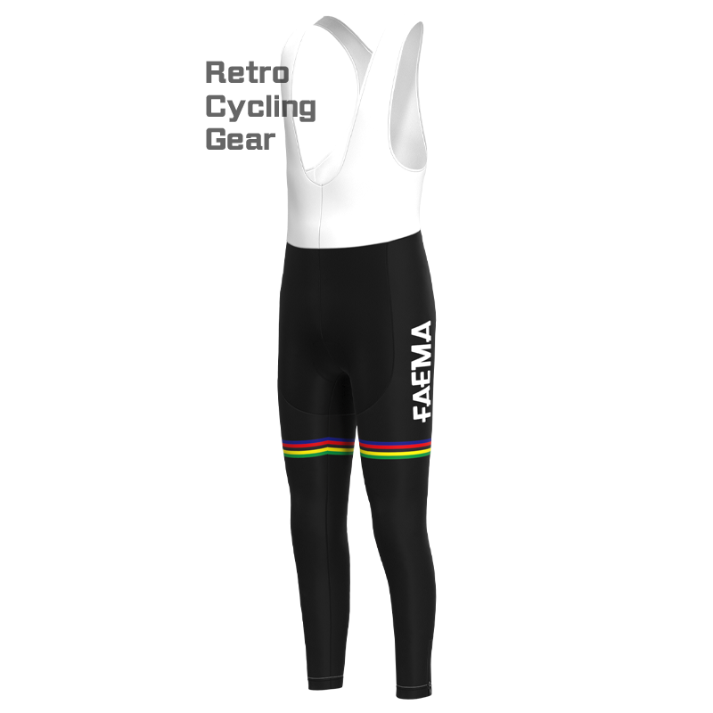 FAEMA White Retro Long Sleeve Cycling Kit