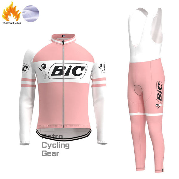 BIC Pink Fleece Retro-Radsport-Sets