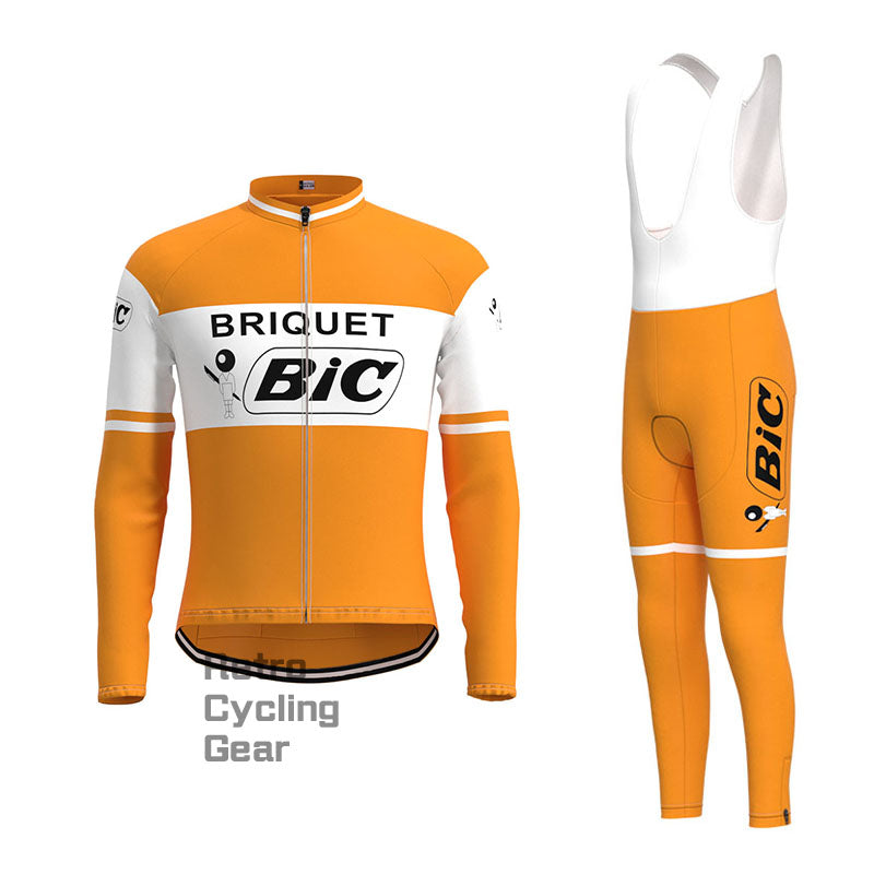 BIC Orange Retro Langarm-Fahrradset