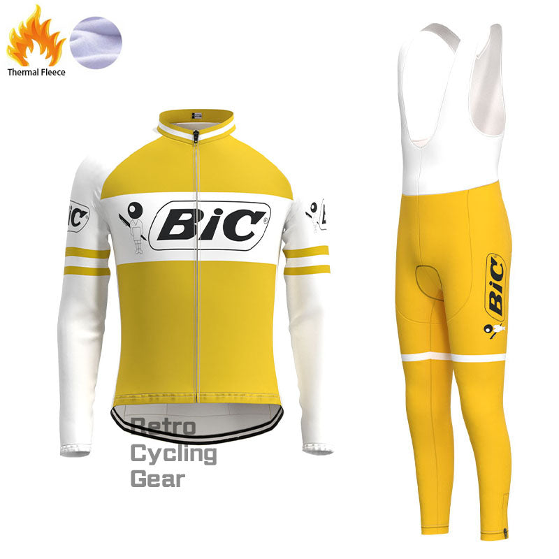 BIC Retro-Radsport-Sets aus gelbem Fleece