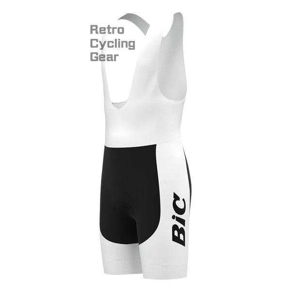 BIC White Blue Retro Cycling Shorts