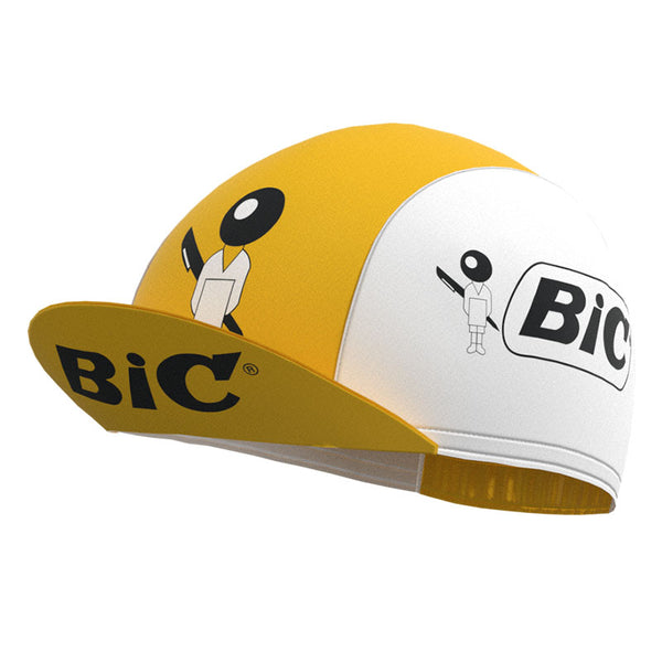 BIC Yellow Retro Cycling Cap