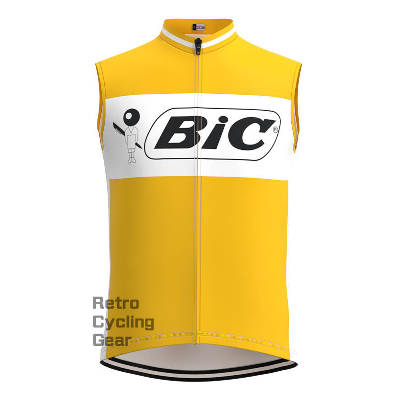 BIC Yellow Retro Cycling Vest