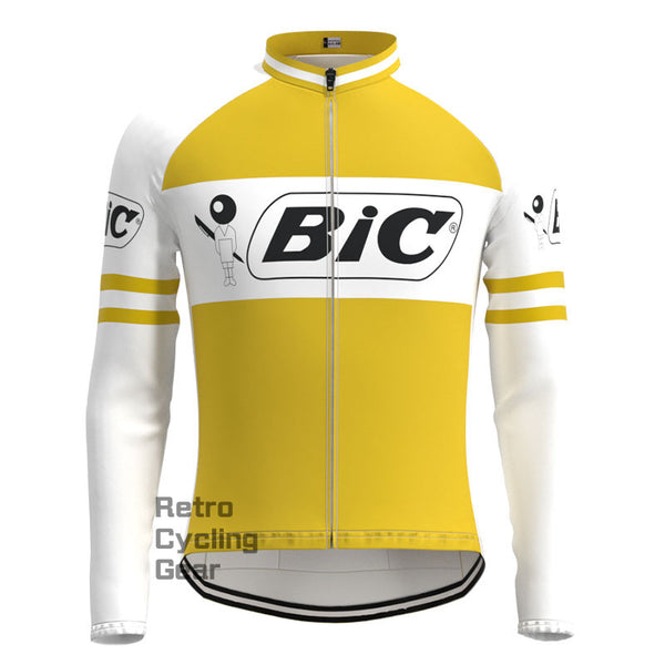 BIC Yellow Retro Long Sleeves Jersey