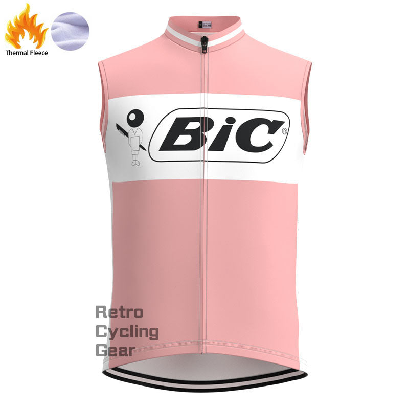 BIC Pink Fleece Retro Cycling Vest