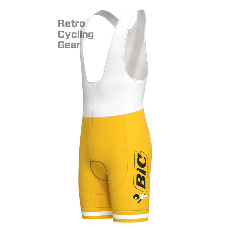 BIC Gelbes Retro-Kurzarm-Fahrradset