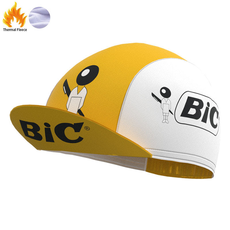 BIC Yellow Retro Cycling Cap