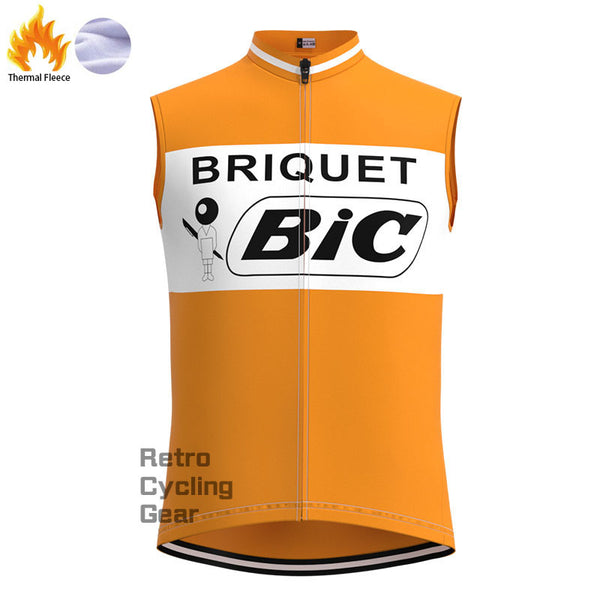 BIC Orange Fleece Retro Cycling Vest