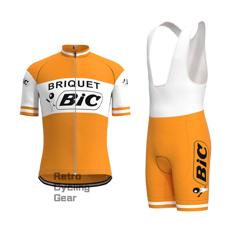 BIC Orange Retro Kurzarm-Fahrradset