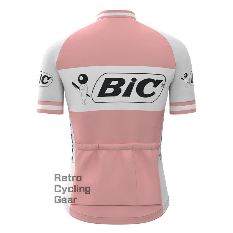 BIC Pink Retro Short Sleeve Cycling Kit