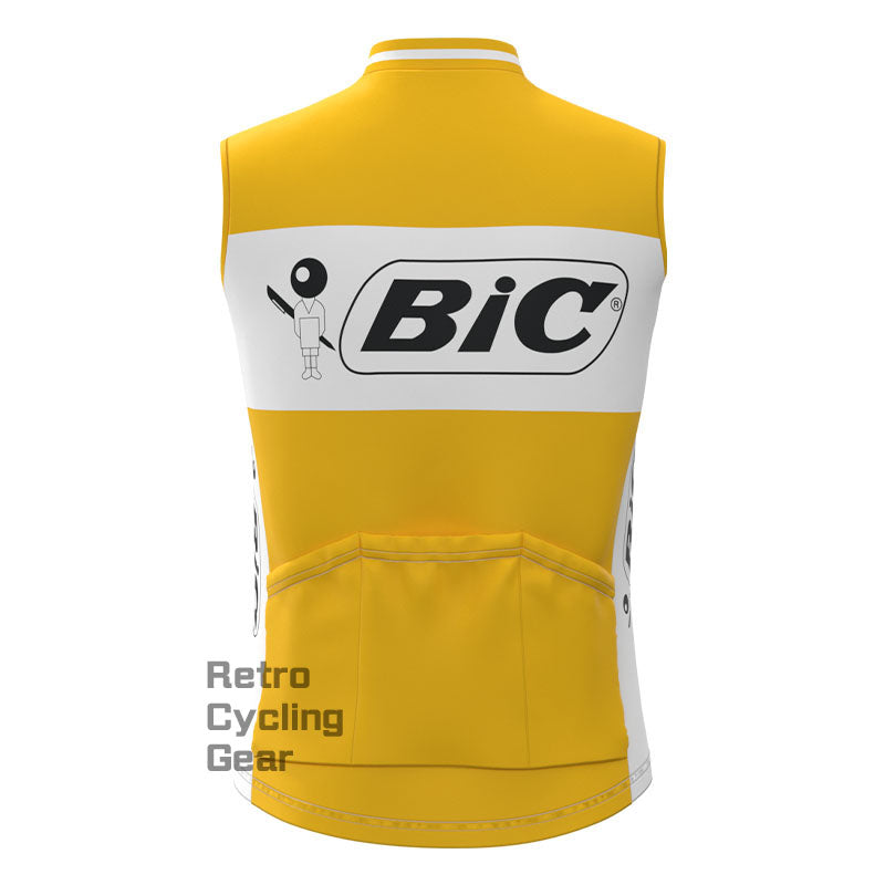 BIC Yellow Retro Cycling Vest