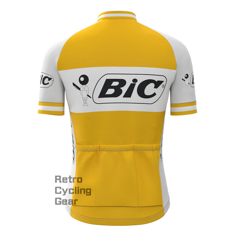 BIC Yellow Retro Short sleeves Jersey