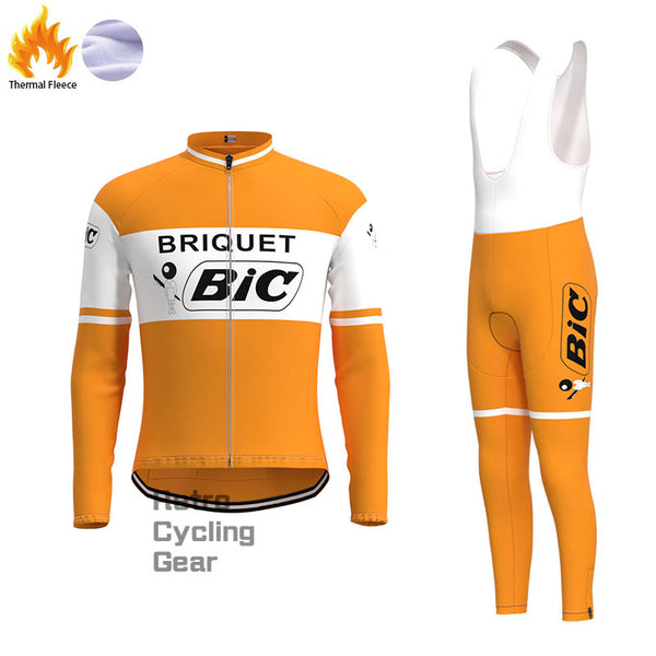BIC Orange Fleece Retro-Radsport-Sets