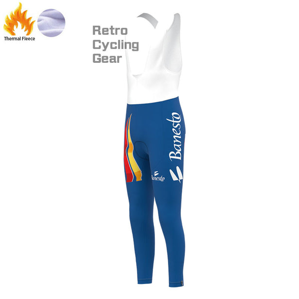 Banesto colourful Fleece Retro Cycling Pants