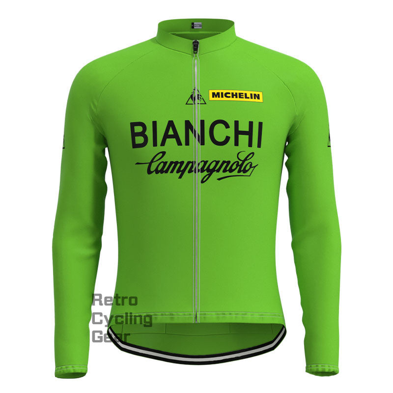 Bianchi Green Retro Langarm-Fahrradset