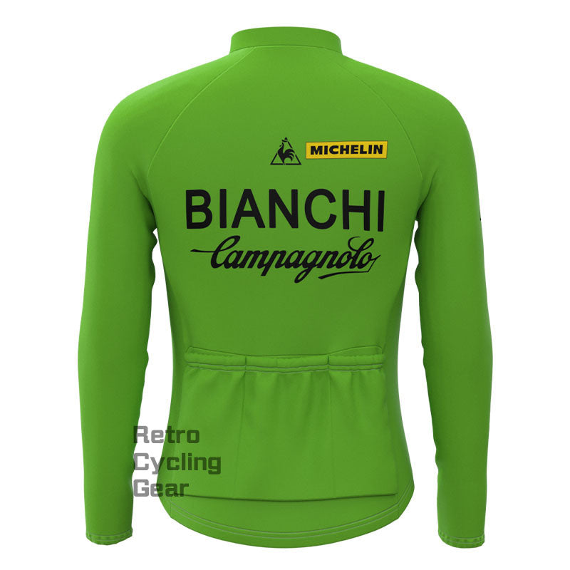 Bianchi Green Retro Langarm-Fahrradset