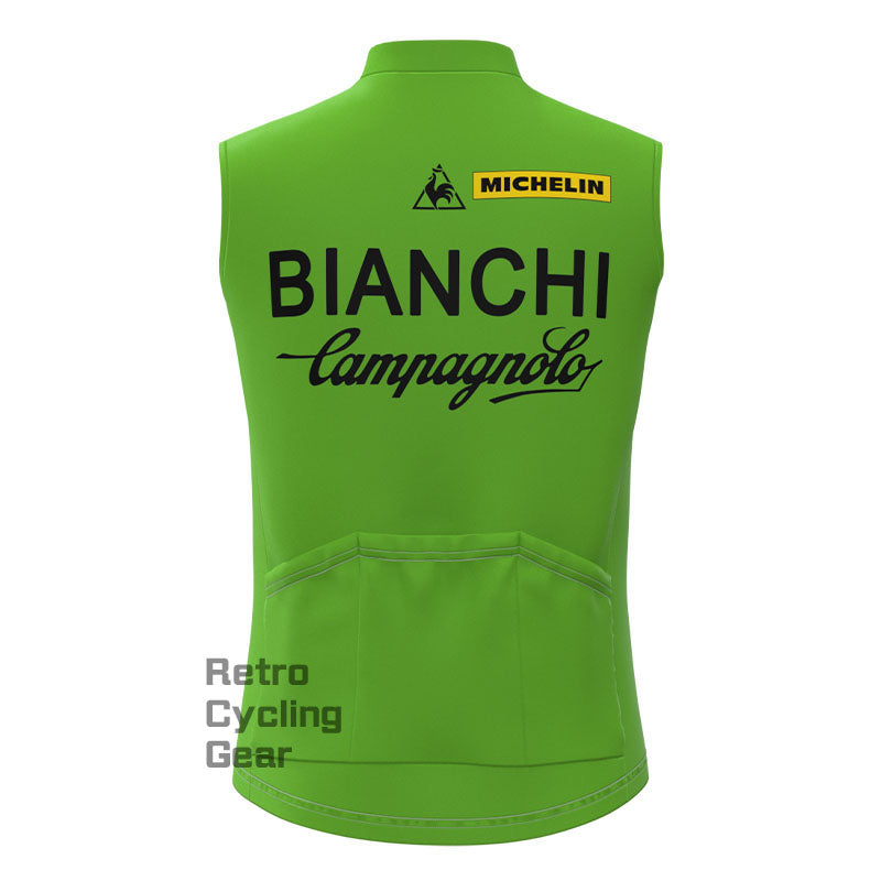 Bianchi Green Fleece Retro Cycling Vest